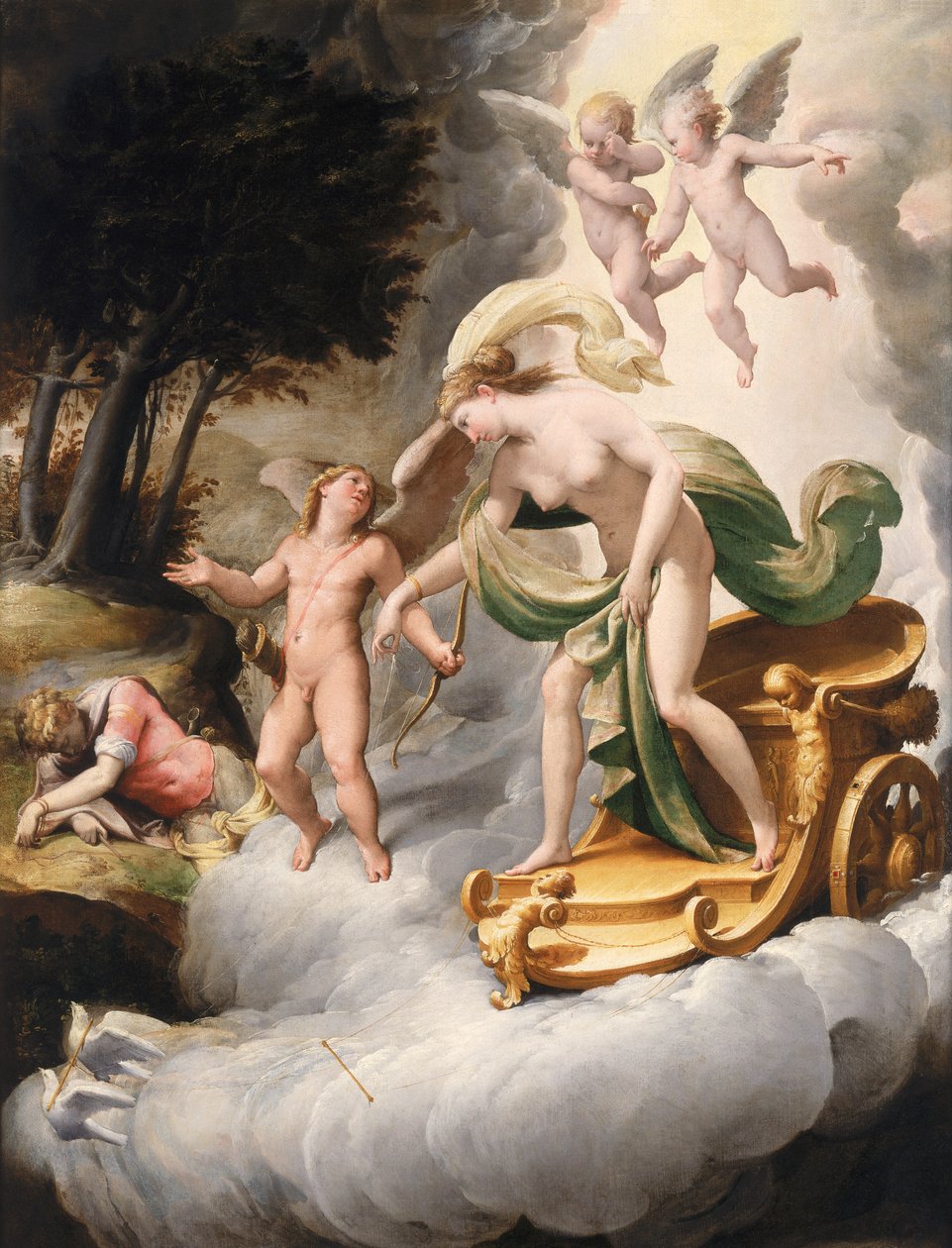 Venus johti Cupidon Dead Adonisille tekijältä Jacopo Ianguidi Bertoia