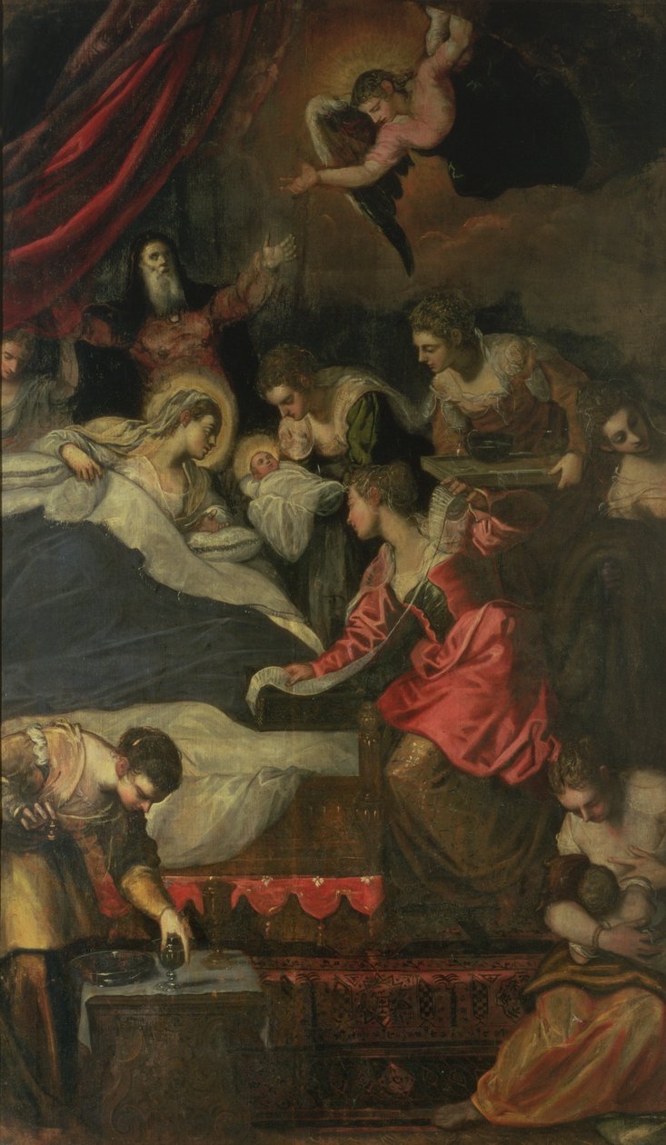 Neitsyen syntymä tekijältä Jacopo Robusti Tintoretto