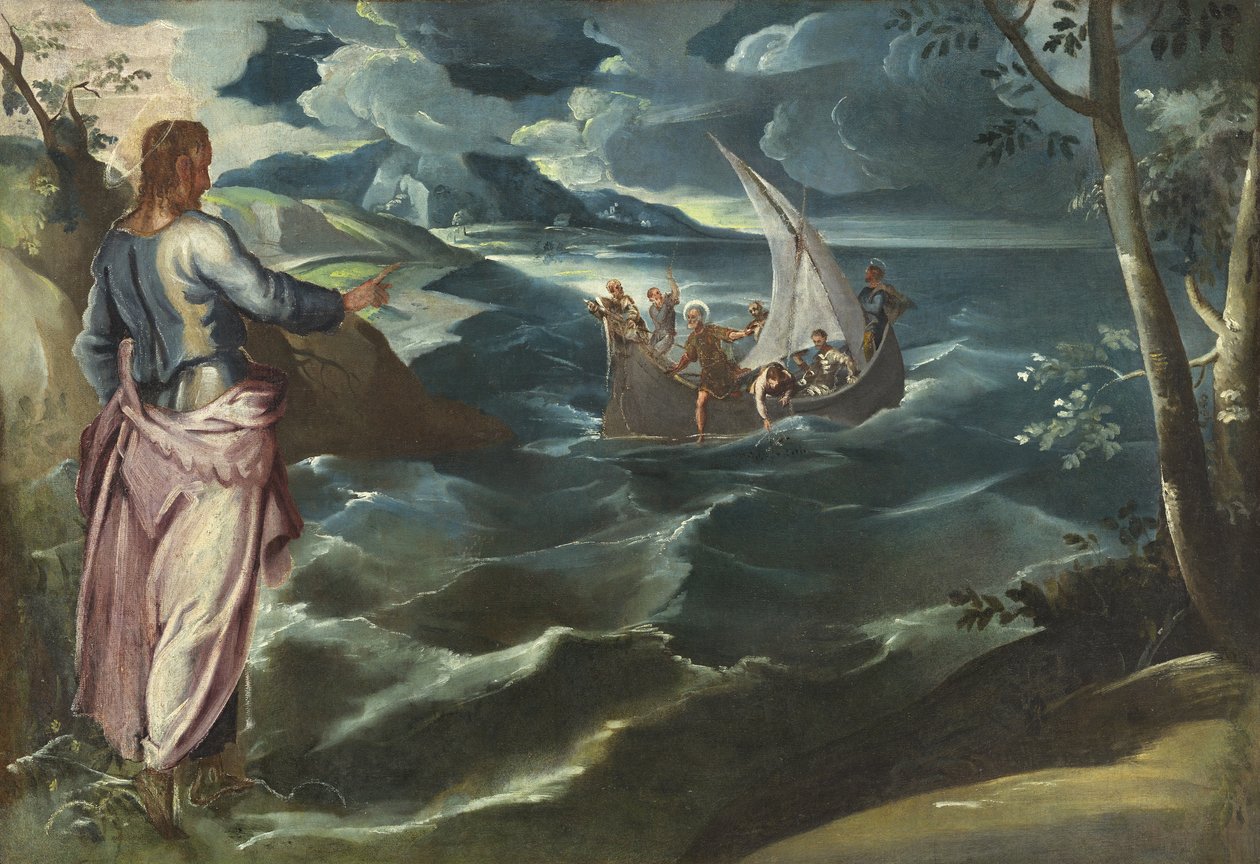 Kristus Galileanjärvellä, noin 1575-1580 tekijältä Jacopo Robusti Tintoretto