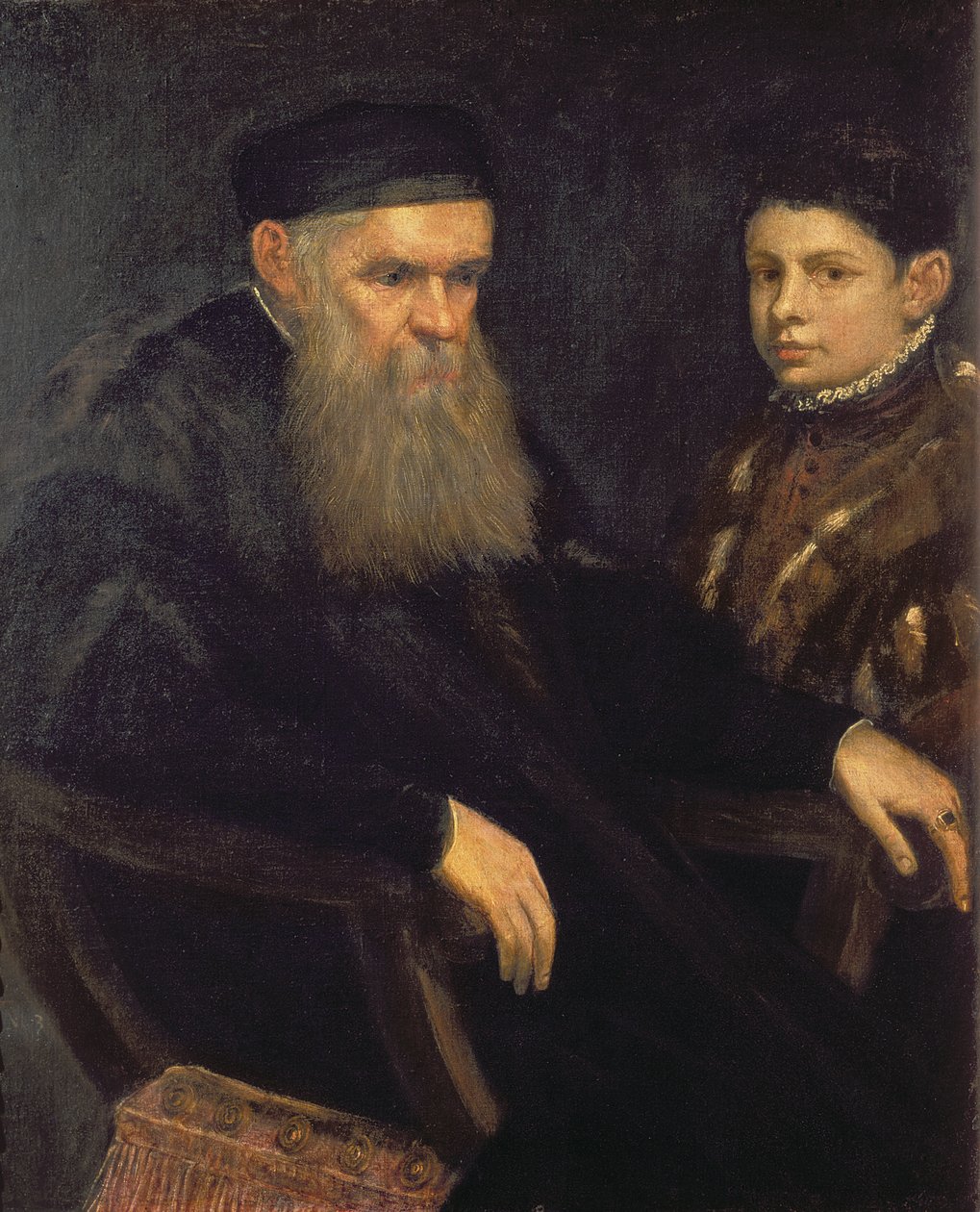 Vanhus ja hänen palvelijansa, 1565 tekijältä Jacopo Robusti Tintoretto