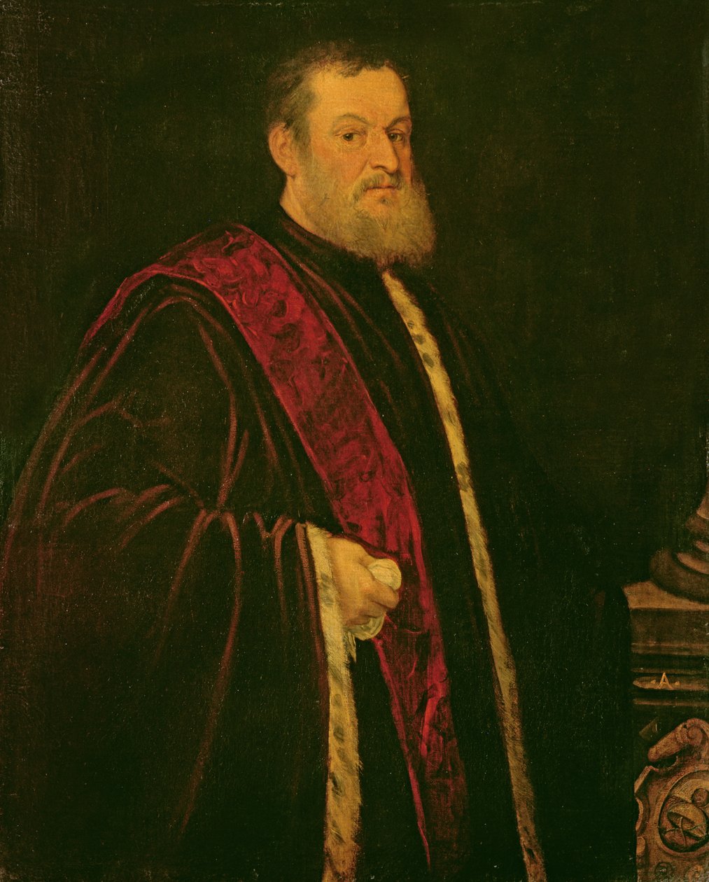 Andrea Cappellon muotokuva tekijältä Jacopo Robusti Tintoretto