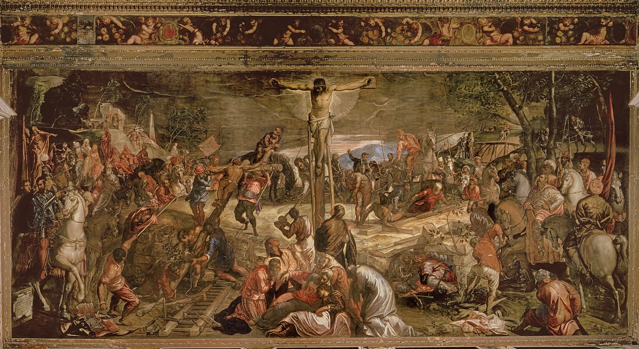 Kristuksen ristiinnaulitseminen, 1565 tekijältä Jacopo Robusti Tintoretto