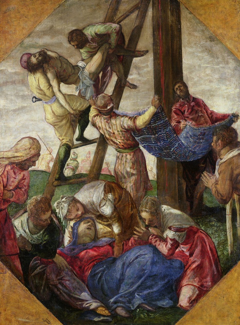 Laskeutuminen ristiltä, n. 1560-65 tekijältä Jacopo Robusti Tintoretto