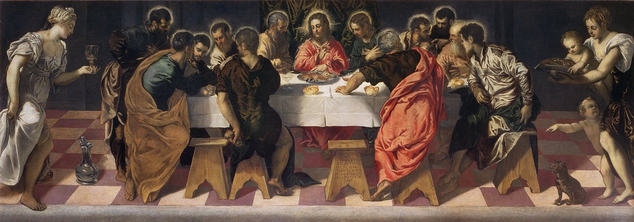 Viimeinen ehtoollinen tekijältä Jacopo Robusti Tintoretto