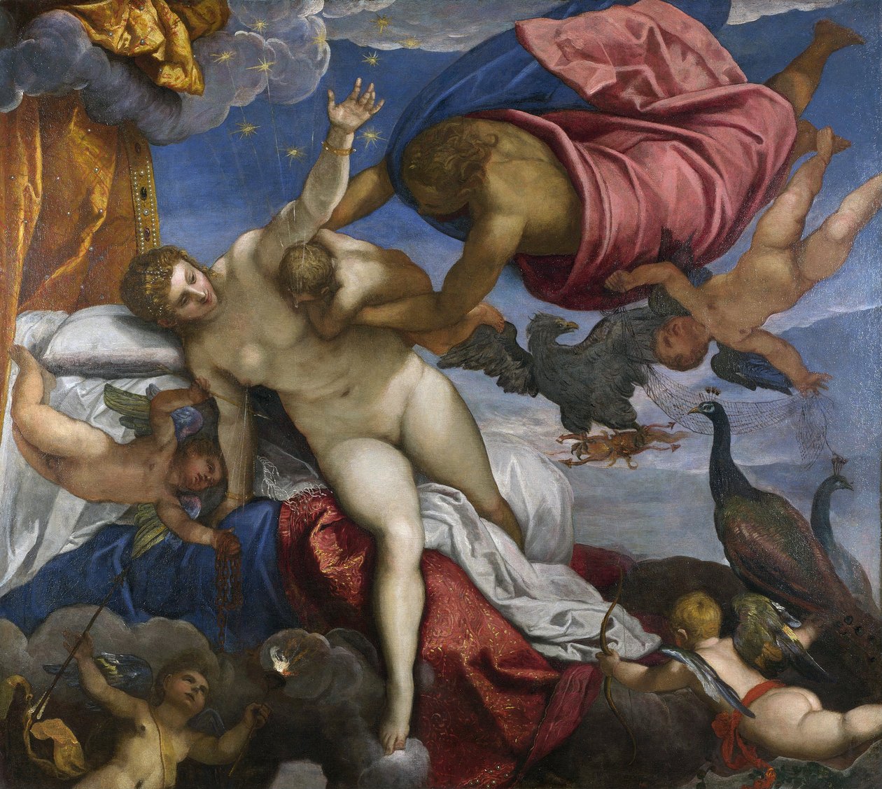 Ang Pinagmulan ng Milky Way, c.1575-80 finn tekijältä Jacopo Robusti Tintoretto