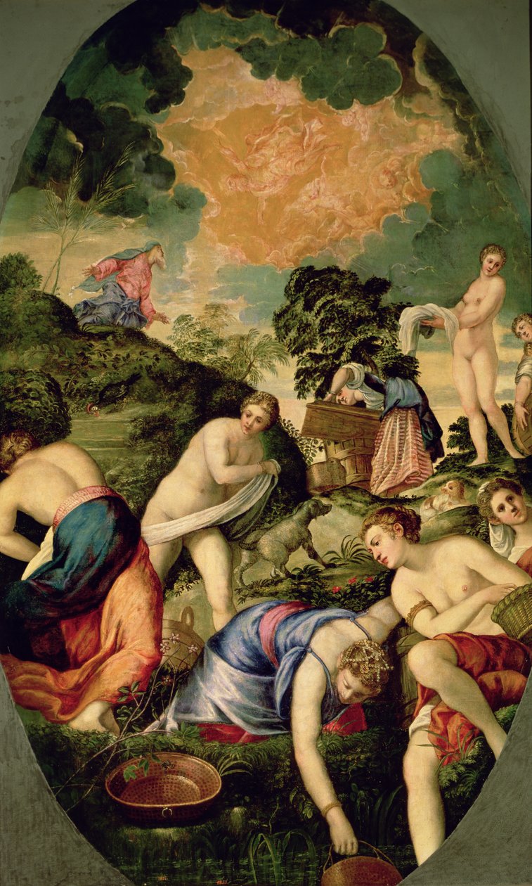Midianilaisten neitsyiden puhdistaminen tekijältä Jacopo Robusti Tintoretto