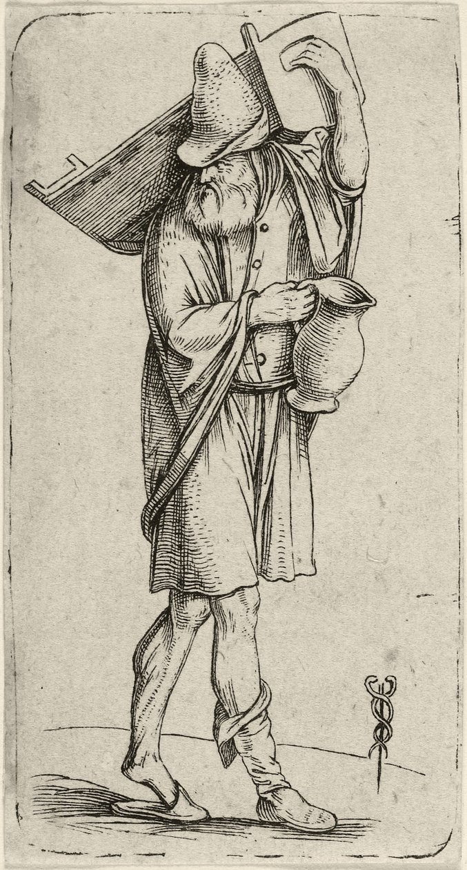 Mies kehdon kanssa, c. 1501-1503 tekijältä Jacopo de Barbari