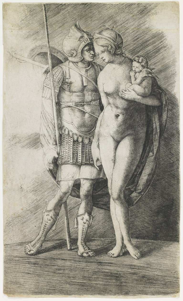 Mars ja Venus, n. 1510-1512 tekijältä Jacopo de Barbari