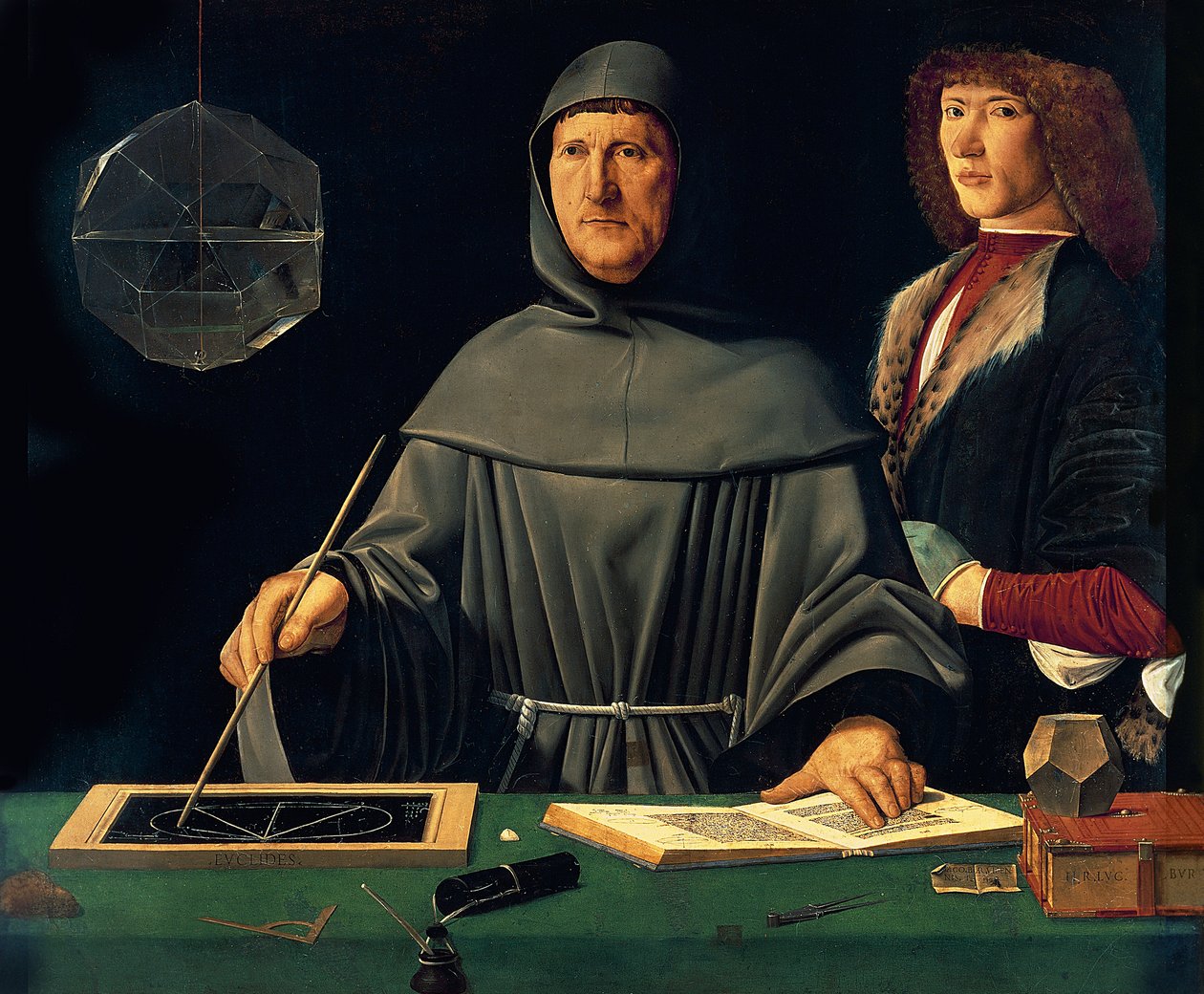 Luca Paciolin muotokuva (n. 1445–1514) 1495 tekijältä Jacopo de Barbari