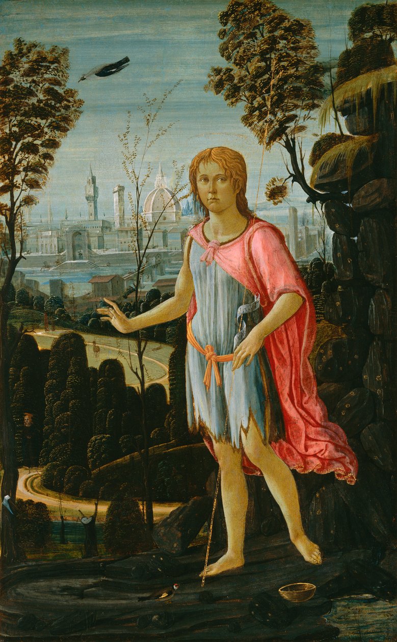 Pyhä Johannes Kastaja, noin 1480 tekijältä Jacopo del Sellaio
