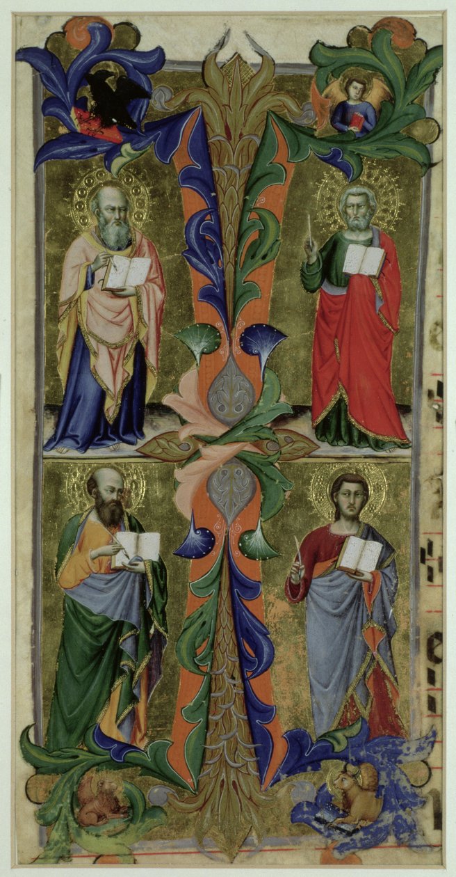 Neljä evankelistaa, 1300-luku tekijältä Jacopo di Cione