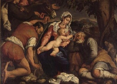 Paimenten palvonta tekijältä Jacopo Bassano