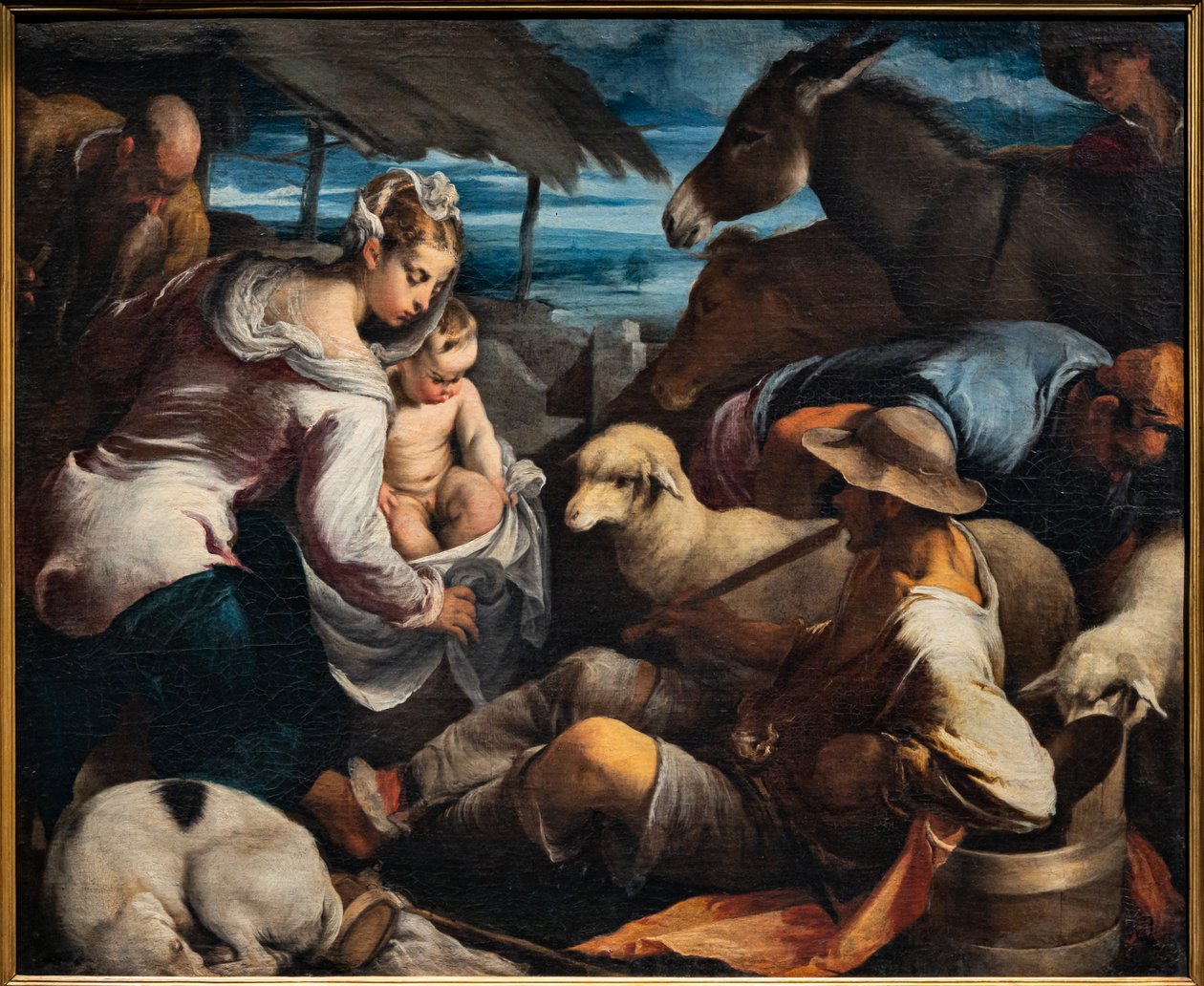 Paimenten palvonta tekijältä Jacopo (1510 92) Bassano