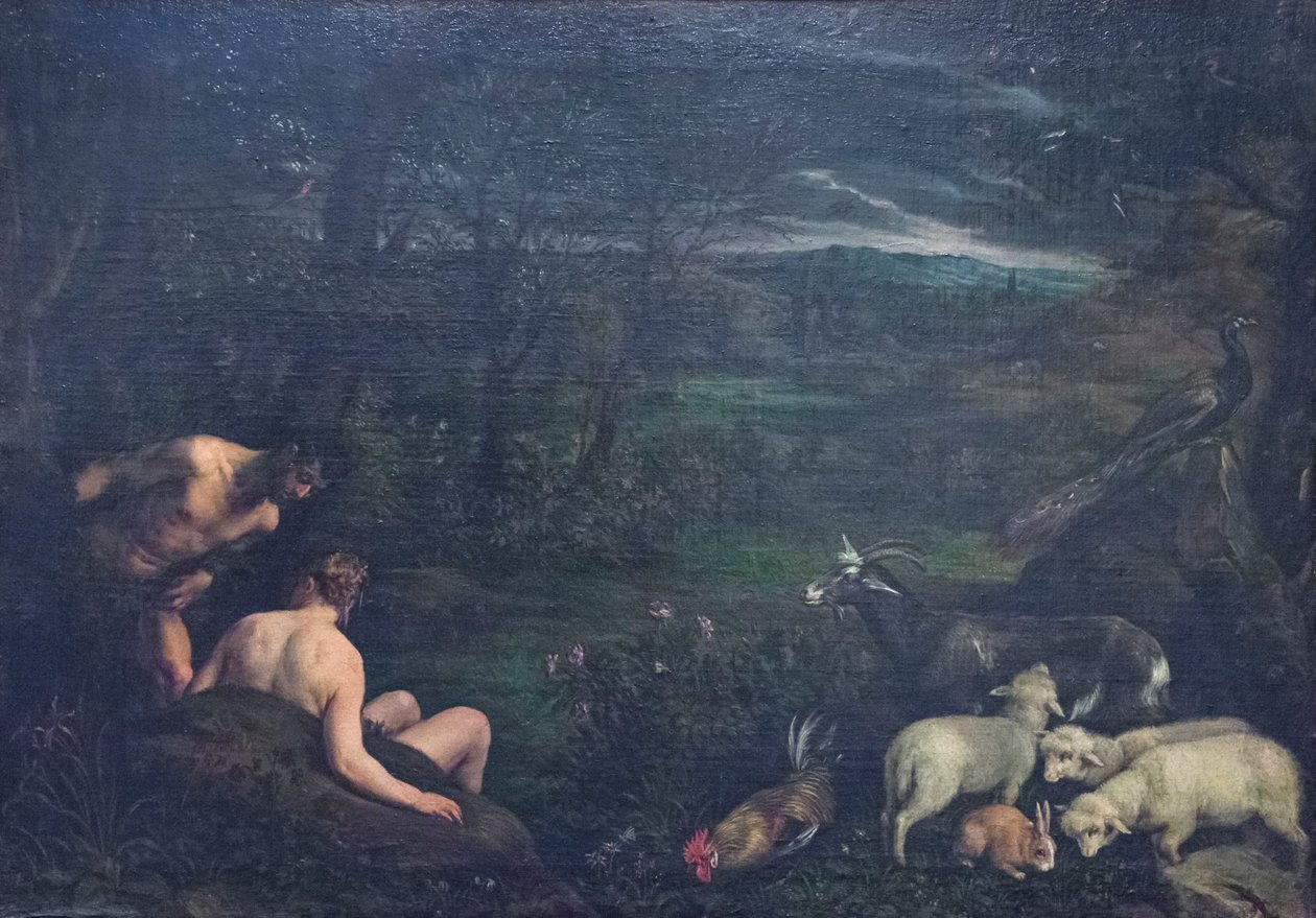 Maallinen paratiisi tekijältä Jacopo (1510 92) Bassano