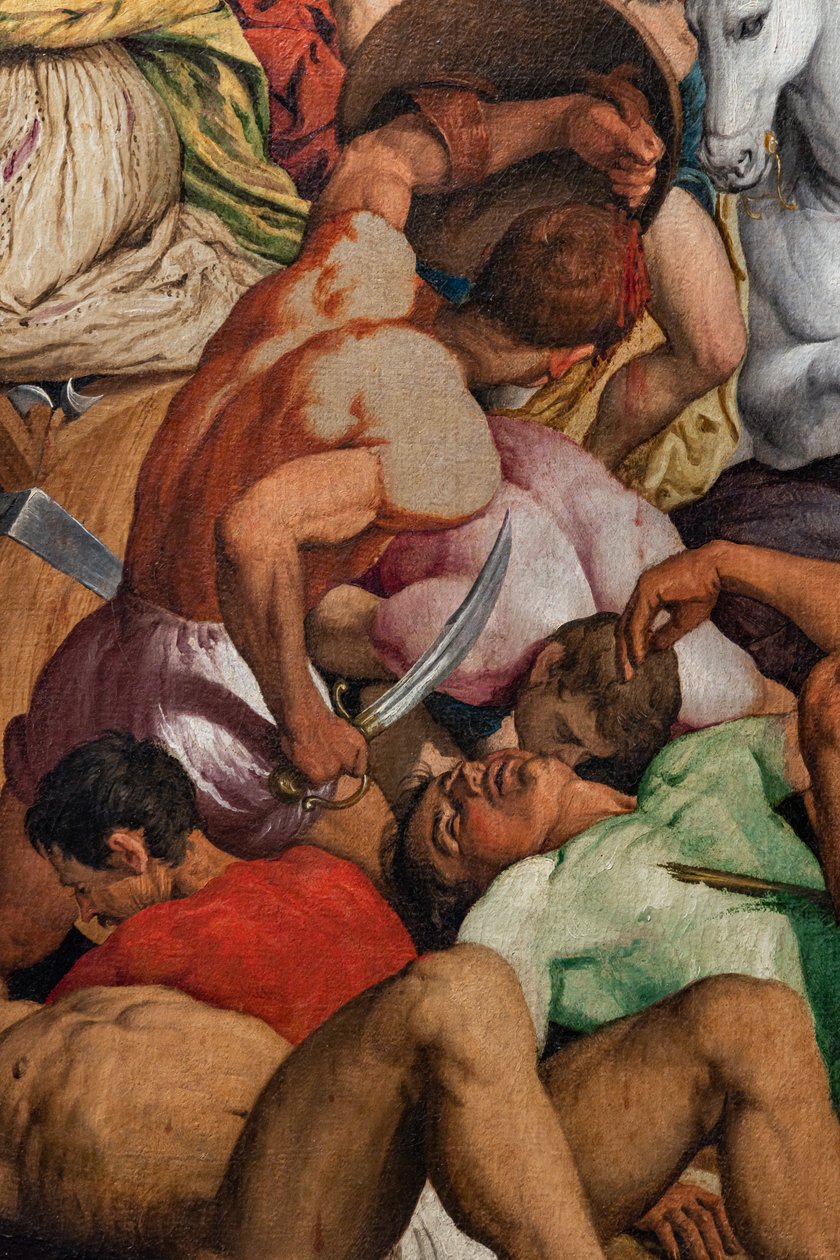Pyhän Katariina Alessandrian marttyyrikuolema, yksityiskohta tekijältä Jacopo (1510 92) Bassano