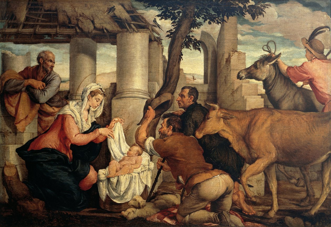 Jacopo Bassanon paimenten palvonta (noin 1510-1592) tekijältä Jacopo (1510 92) Bassano