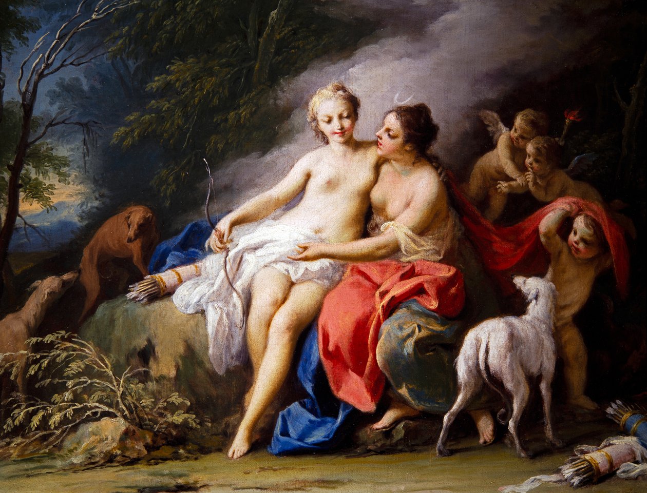 Jupiter ja Callisto tekijältä Jacopo Amigoni