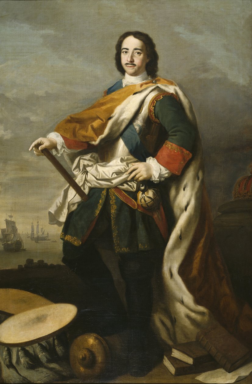Pierre I le Grand, tsaari de Russie - Muotokuva keisari Pietari I Suuresta (1672-1725), kirjoittanut Amigoni, Jacopo (1675-1752). Öljy kankaalle. Mitat: 210 x 139 cm. Tukholman kansallismuseo tekijältä Jacopo Amigoni
