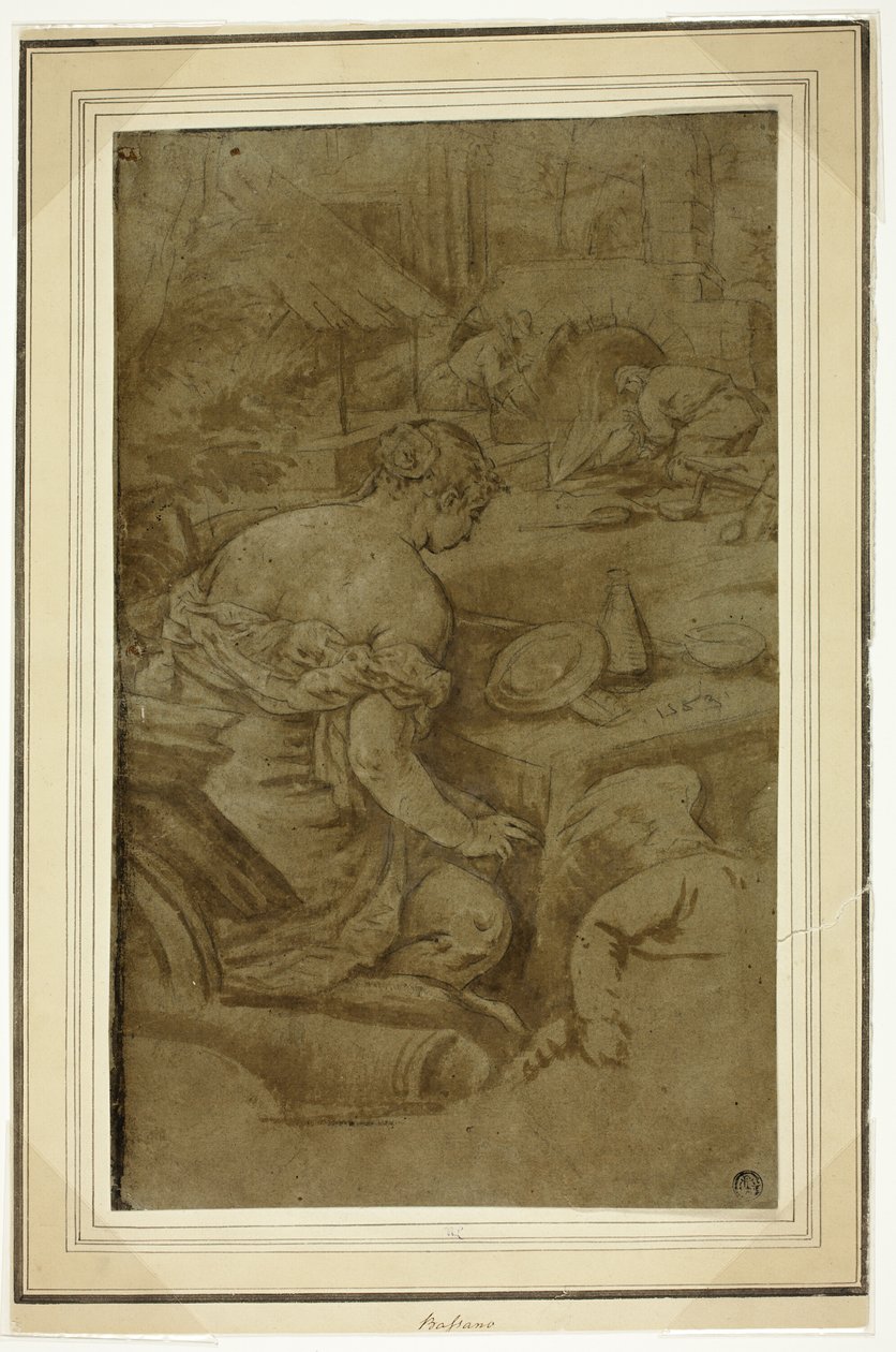 Tulen allegoria (Venus Vulcanuksen takomossa) tekijältä Jacopo Bassano