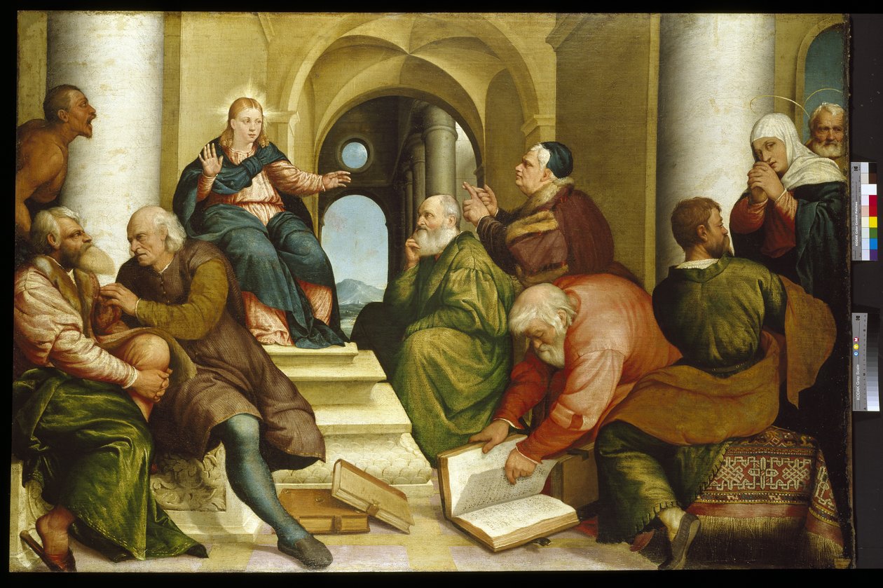 Kristus lääkäreiden joukossa, 1500-luku tekijältä Jacopo Bassano