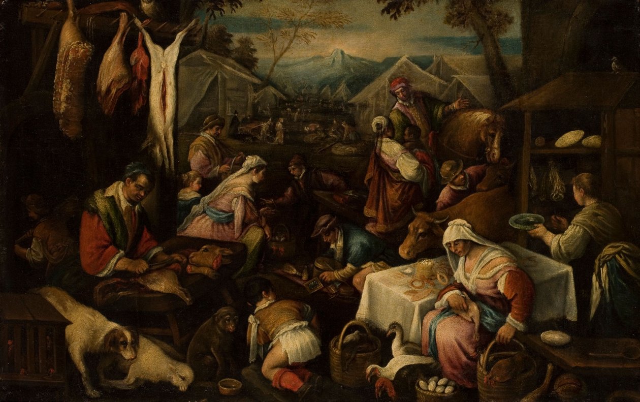 Markkinakohtaus tekijältä Jacopo Bassano