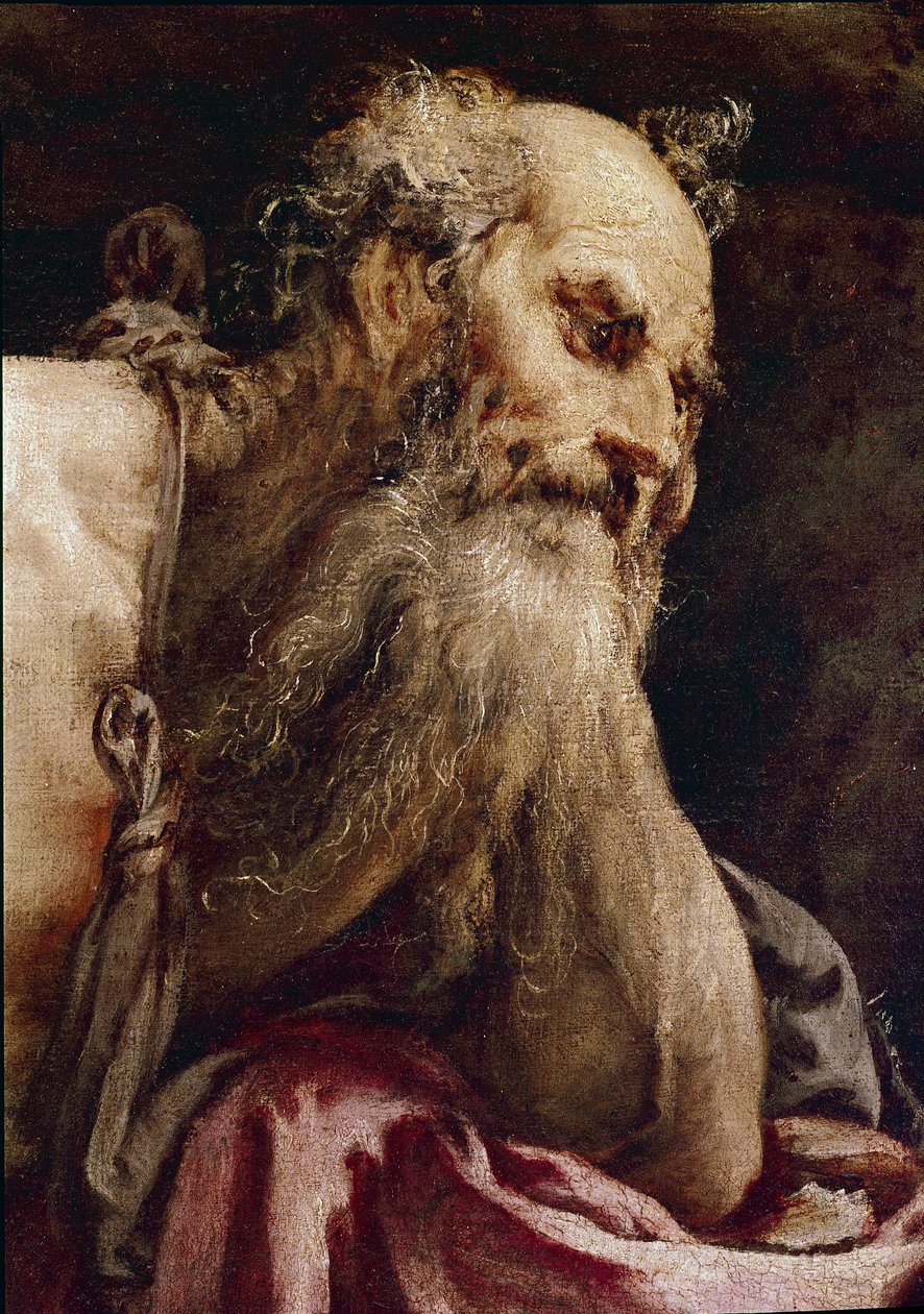 Pyhä Hieronymus meditaatiossa tekijältä Jacopo Bassano