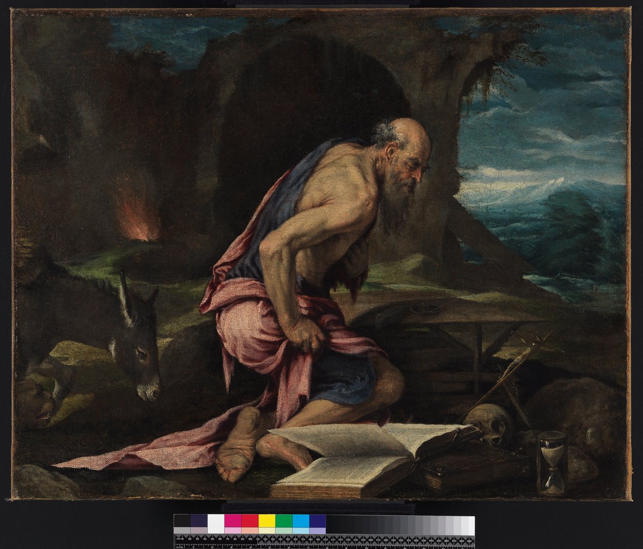 Pyhä Hieronymus erämaassa, 1562 tekijältä Jacopo Bassano