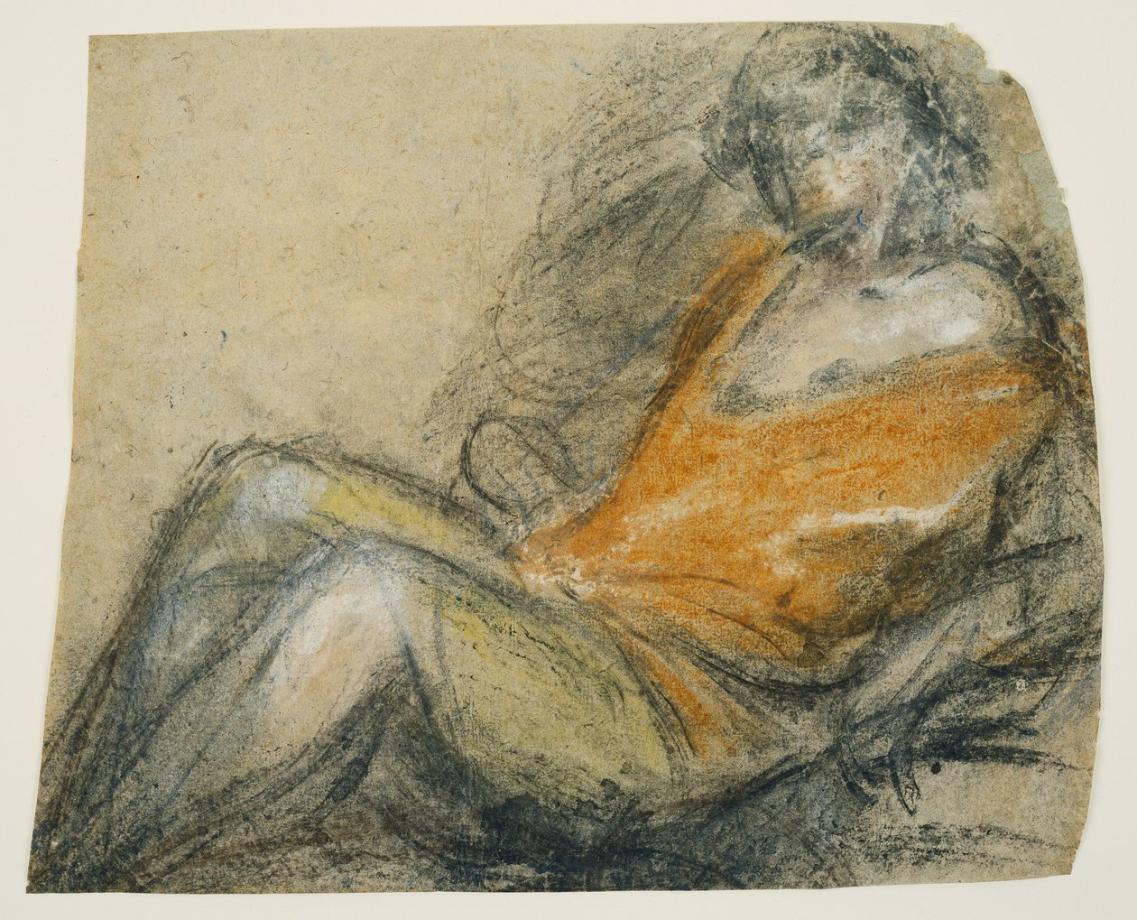 Studie einer liegenden Figur tekijältä Jacopo Bassano