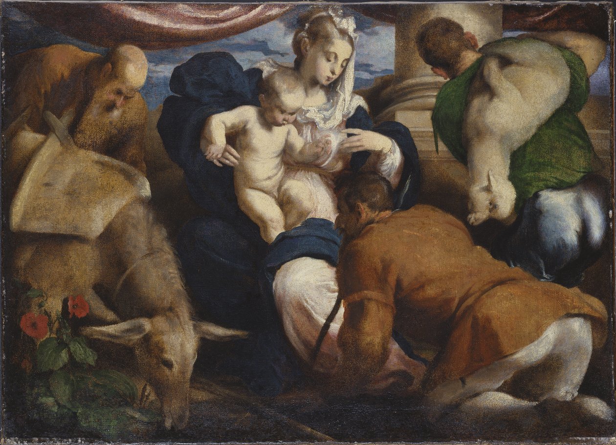 Paimenten palvonta tekijältä Jacopo Bassano
