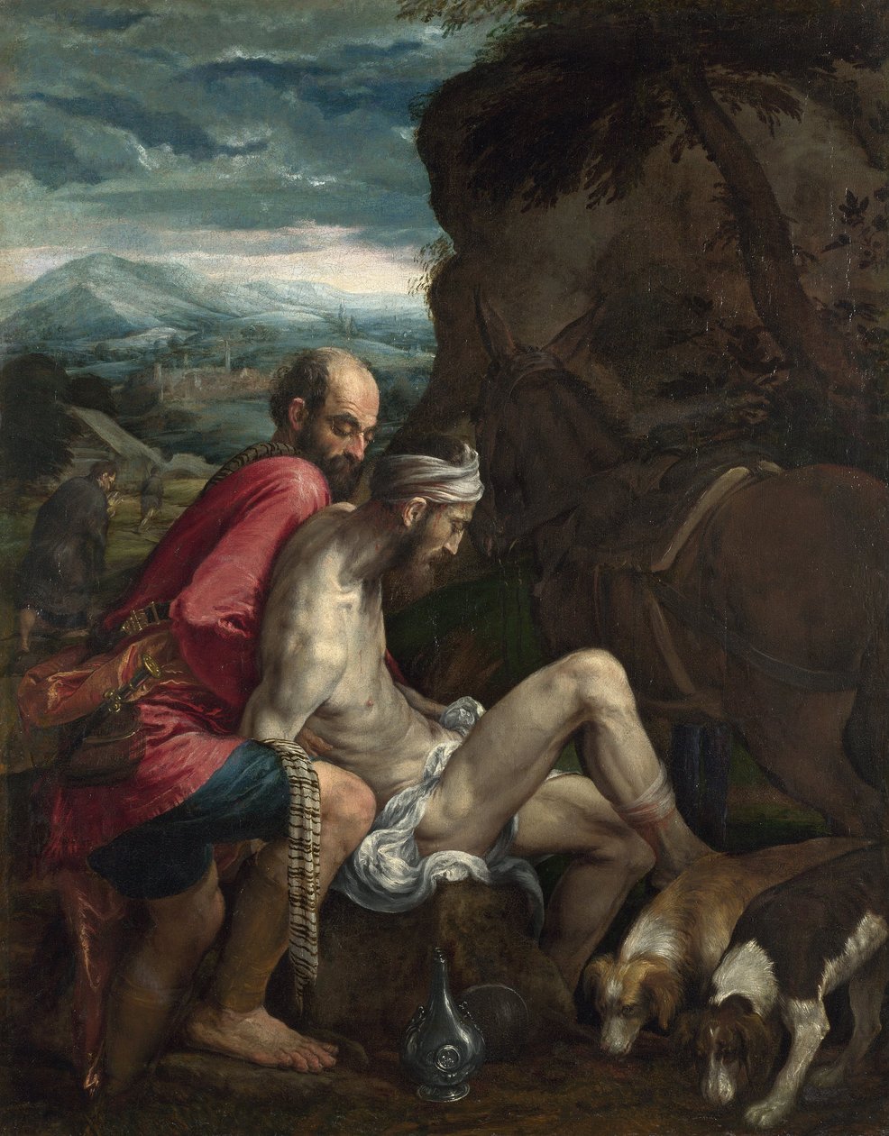 Laupias samarialainen, n. 1550-70 tekijältä Jacopo Bassano
