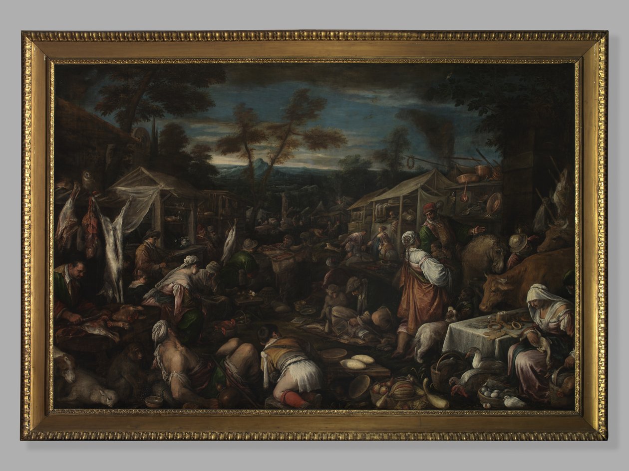 Suuret markkinat, n. 1580-1585 tekijältä Jacopo Bassano