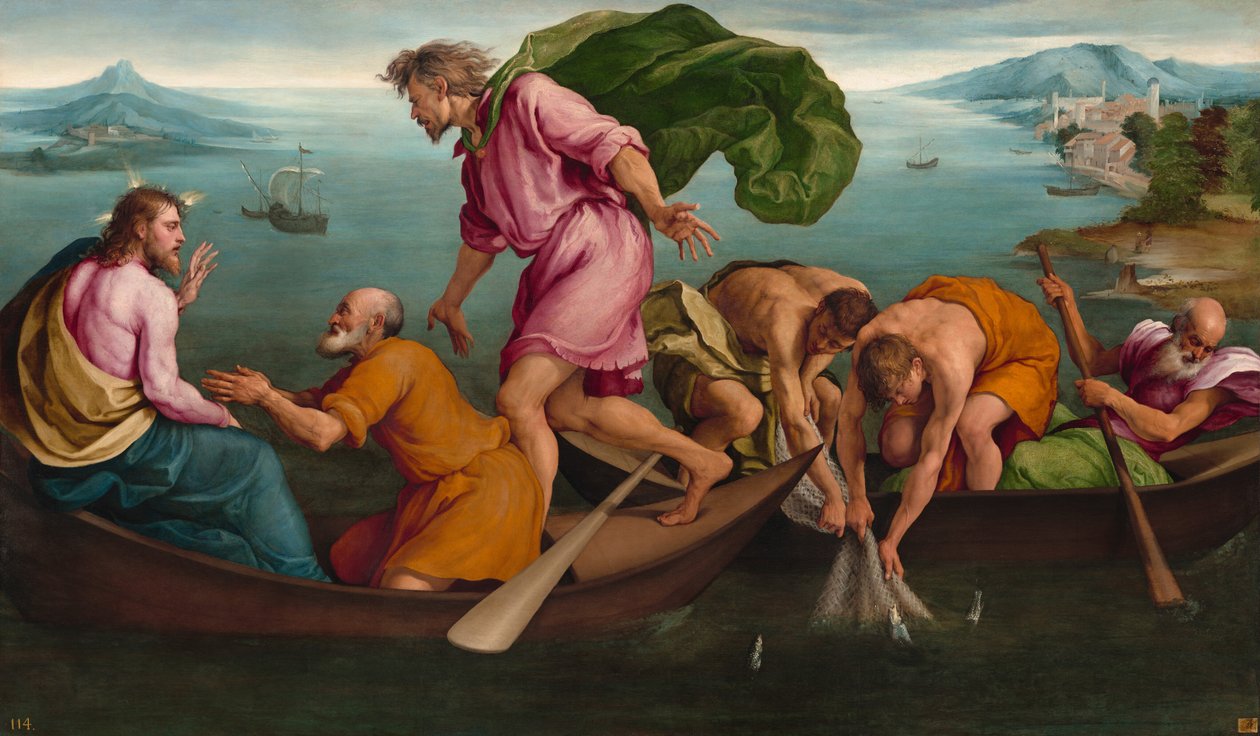 Kalojen ihmeellinen luonnos, 1545. tekijältä Jacopo Bassano il vecchio