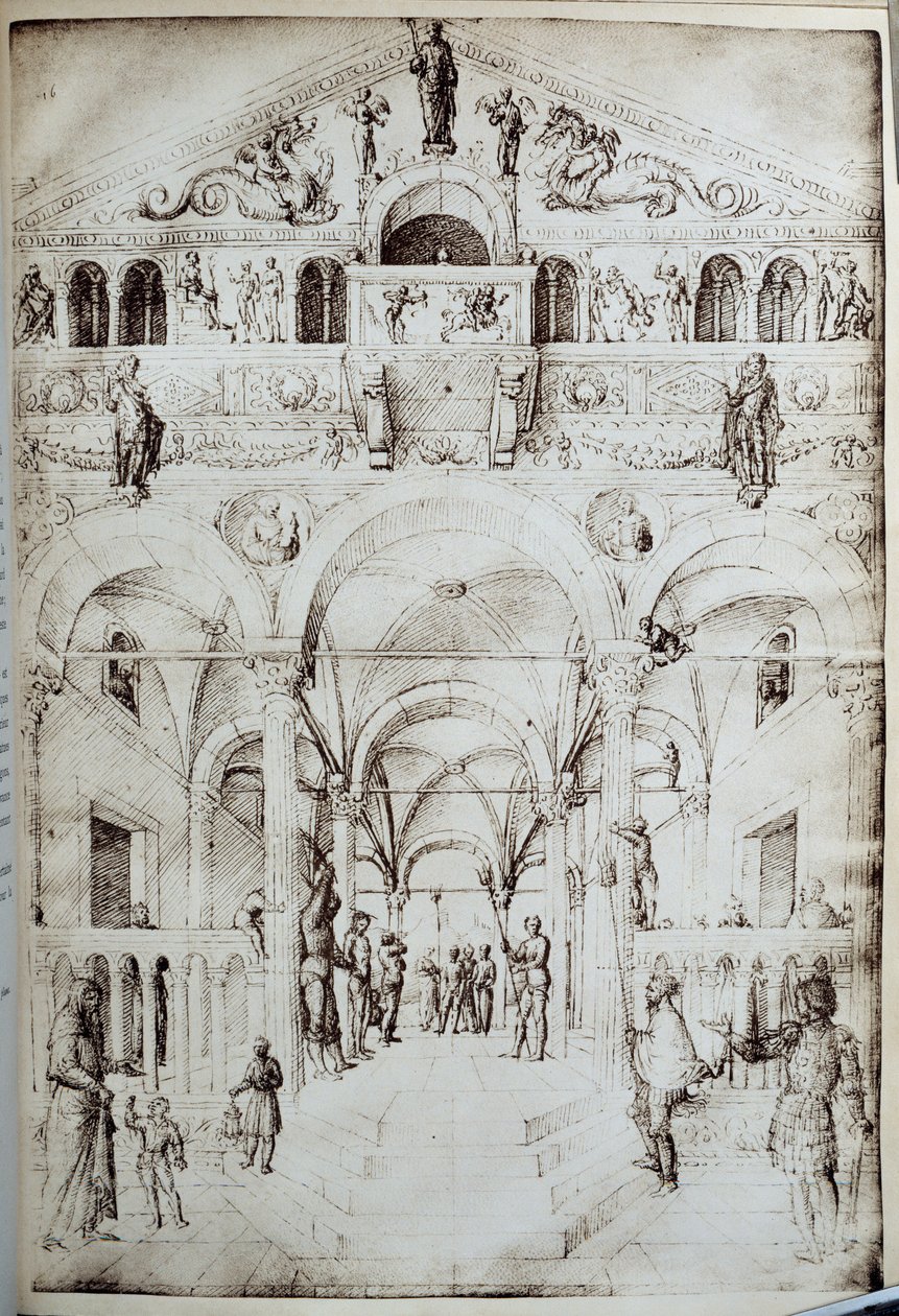 La flagellation du Christ Jacopo Bellinin (1400-1470) piirustus kynällä ja musteella 1400-luvun su. 0,42x0,28 m Pariisi, Musee du Louvre tekijältä Jacopo Bellini