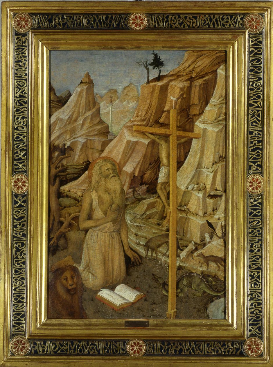 Katuva pyhä Hieronymus erämaassa, 1450. tekijältä Jacopo Bellini