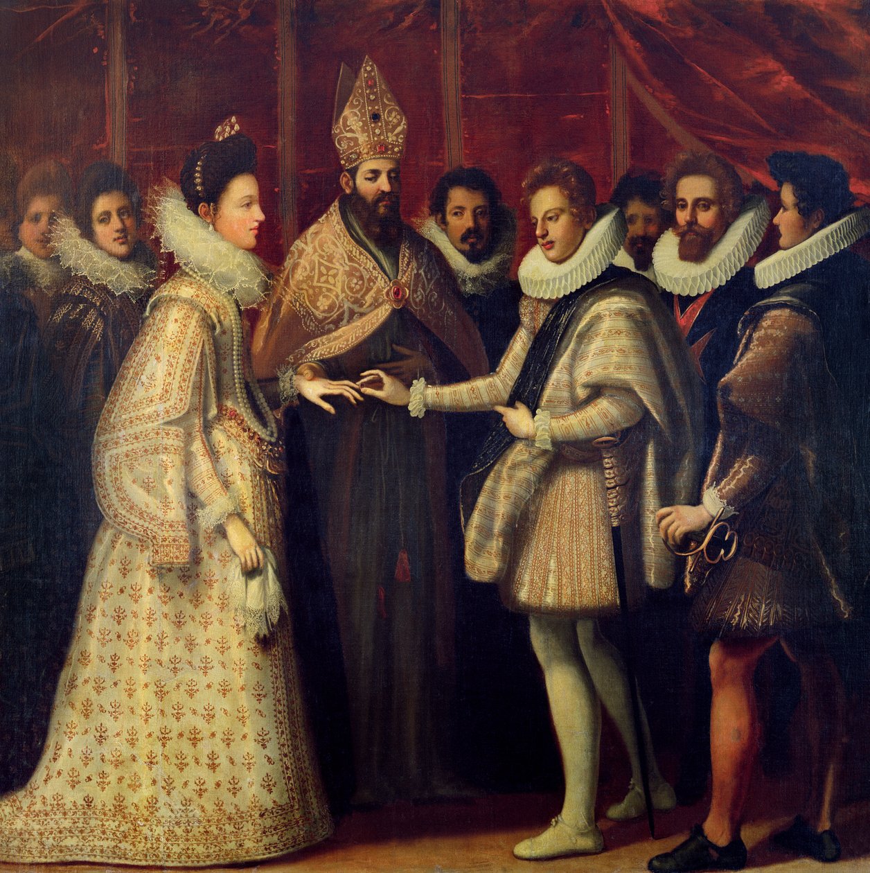 Ang Kasal nina Catherine de Medici (1519-98) at Henri II (1519-59) 1533 Finn tekijältä Jacopo Chimenti Empoli