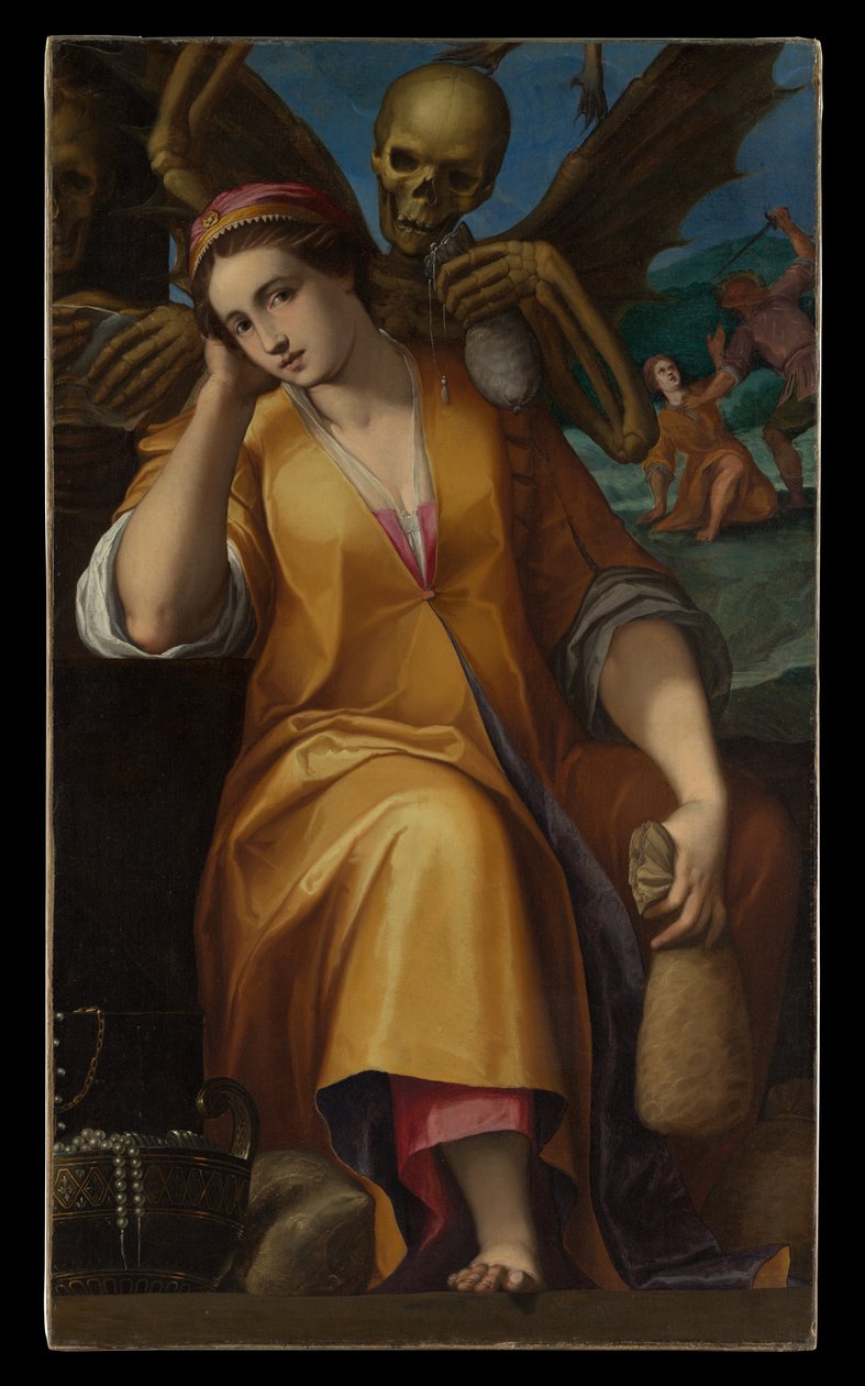 Allegoria ahneudesta, n. 1590 (öljy kankaalle) tekijältä Jacopo Ligozzi