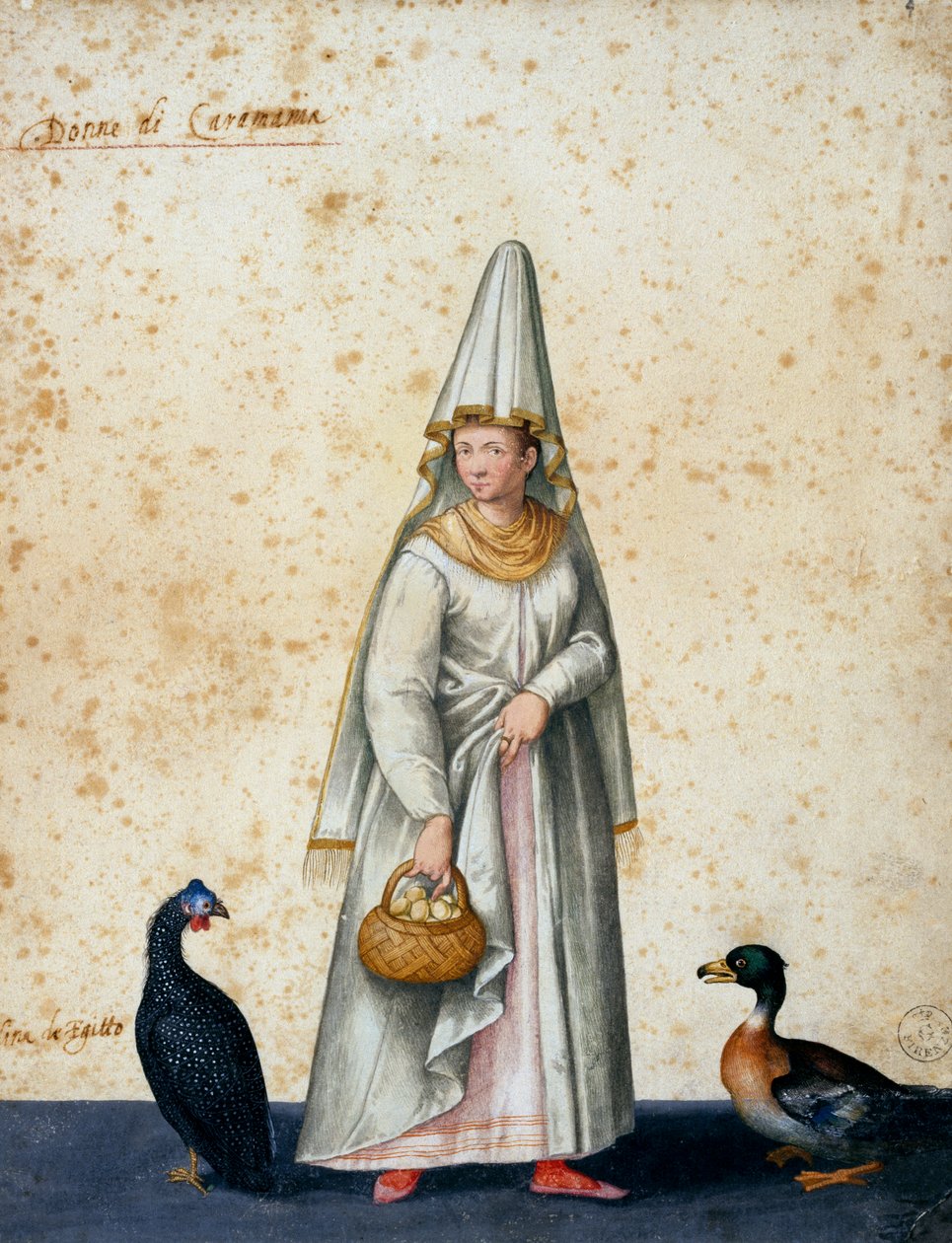 Turkkilainen talonpoika, piirustus Jacopo Ligozzi (1547-1627) tekijältä Jacopo Ligozzi