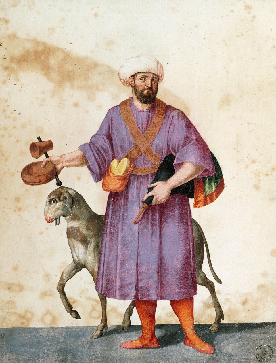 Pastor turc amb ovelles, dibuix de Jacopo Ligozzi (1547-1627)finès tekijältä Jacopo Ligozzi