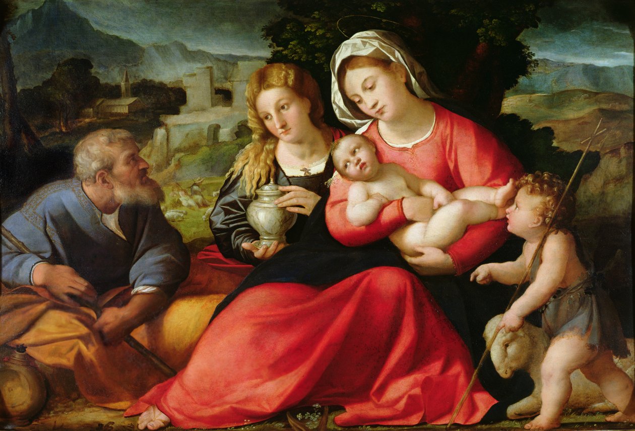 Pyhä perhe, n. 1508-1212 tekijältä Jacopo Palma