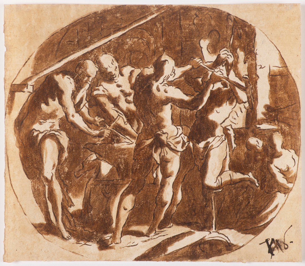 Hephaestus pajassa. tekijältä Jacopo Palma il Giovane the Younger
