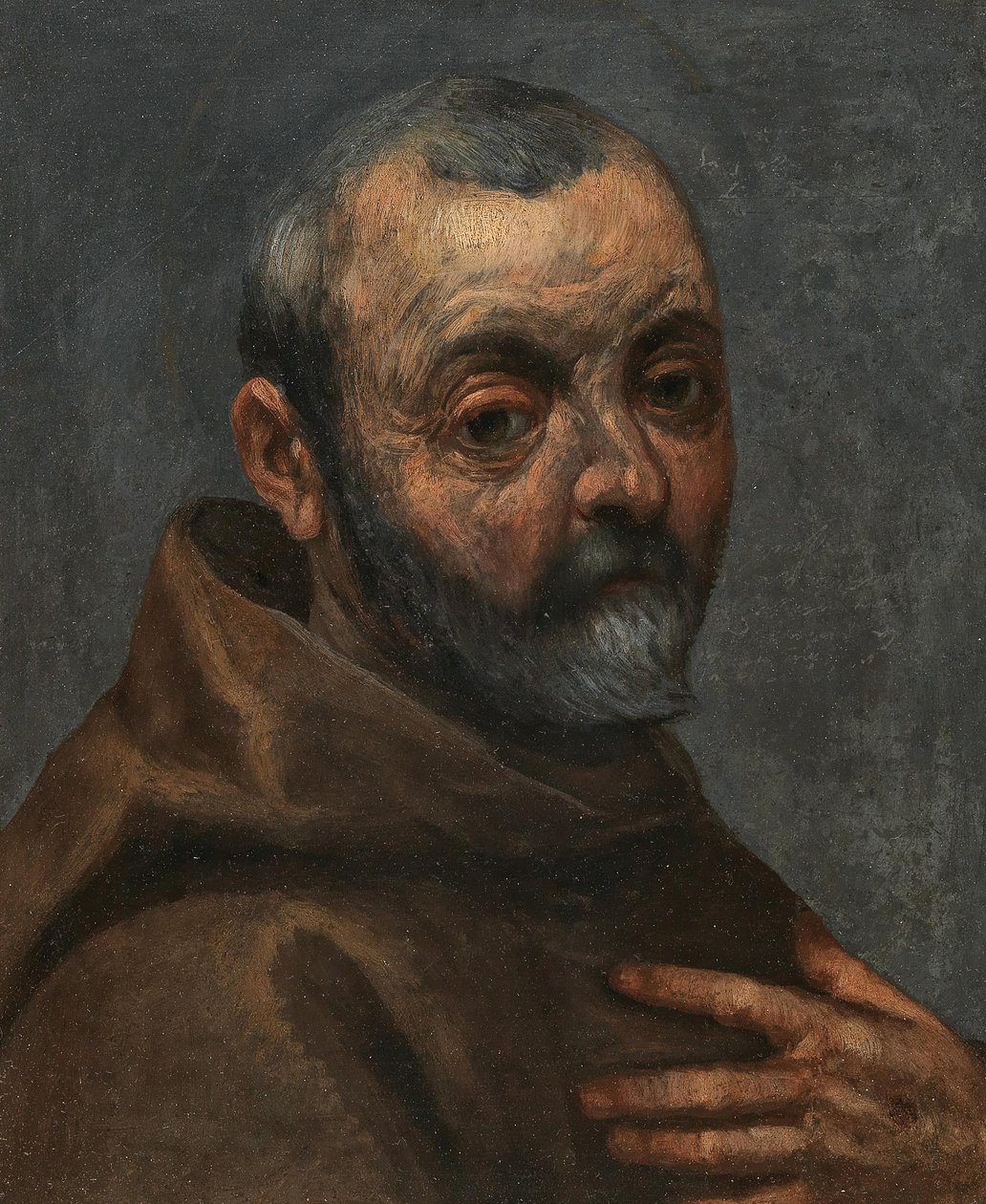 Omakuva munkina. tekijältä Jacopo Palma il Giovane the Younger