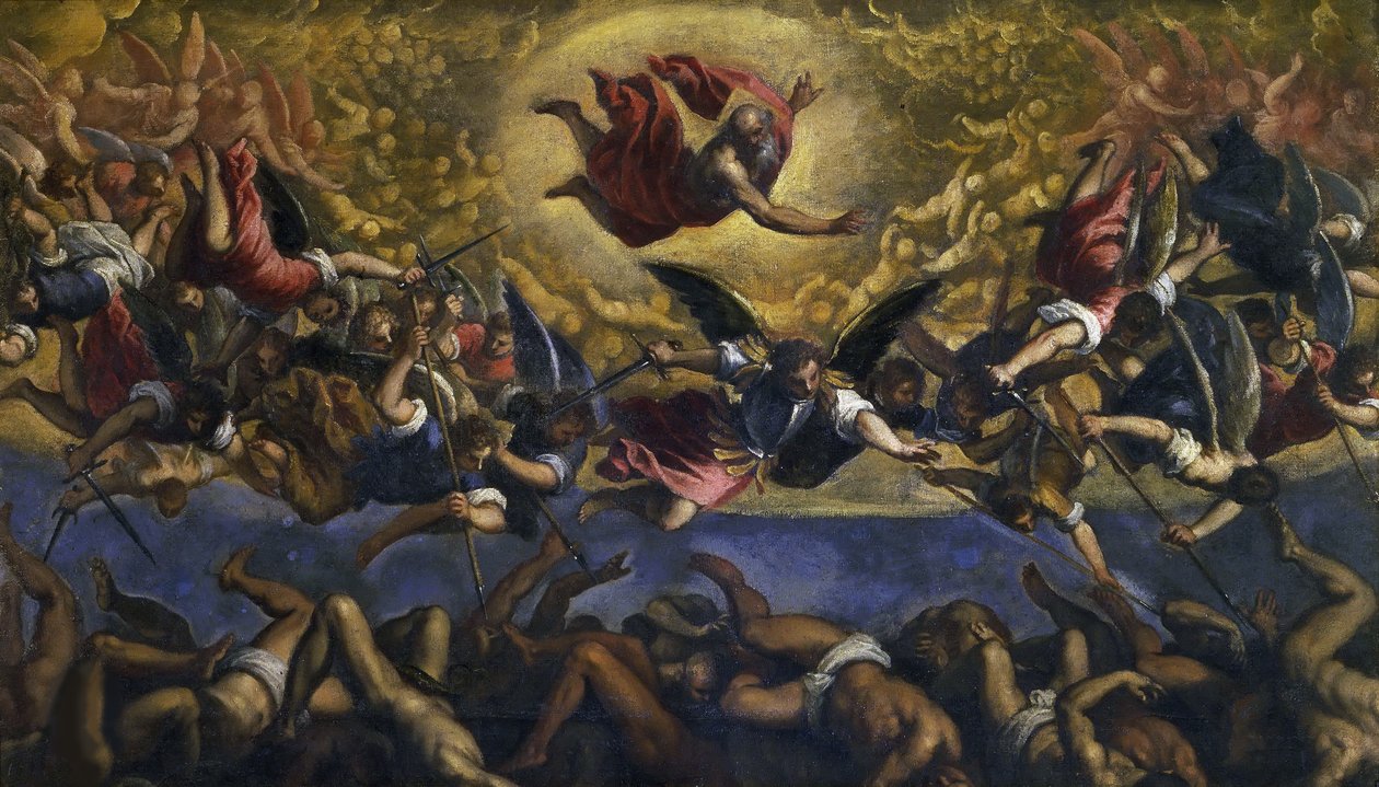 The Fall of the Rebel Angels, n. 1615-1620. tekijältä Jacopo Palma il Giovane the Younger