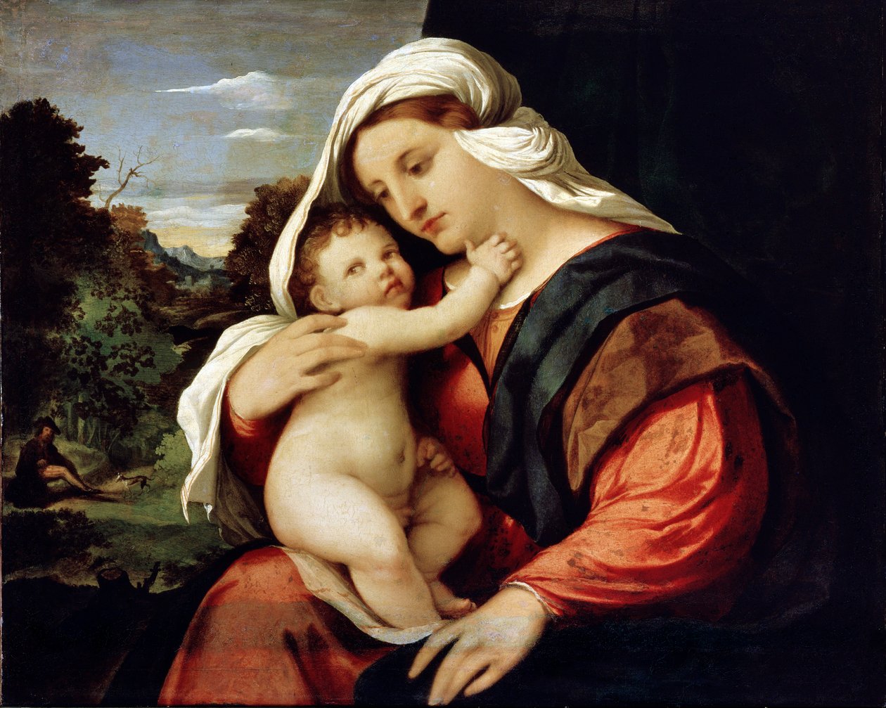 "Neitsyt ja lapsi", 1515-1516. tekijältä Jacopo Palma il Vecchio