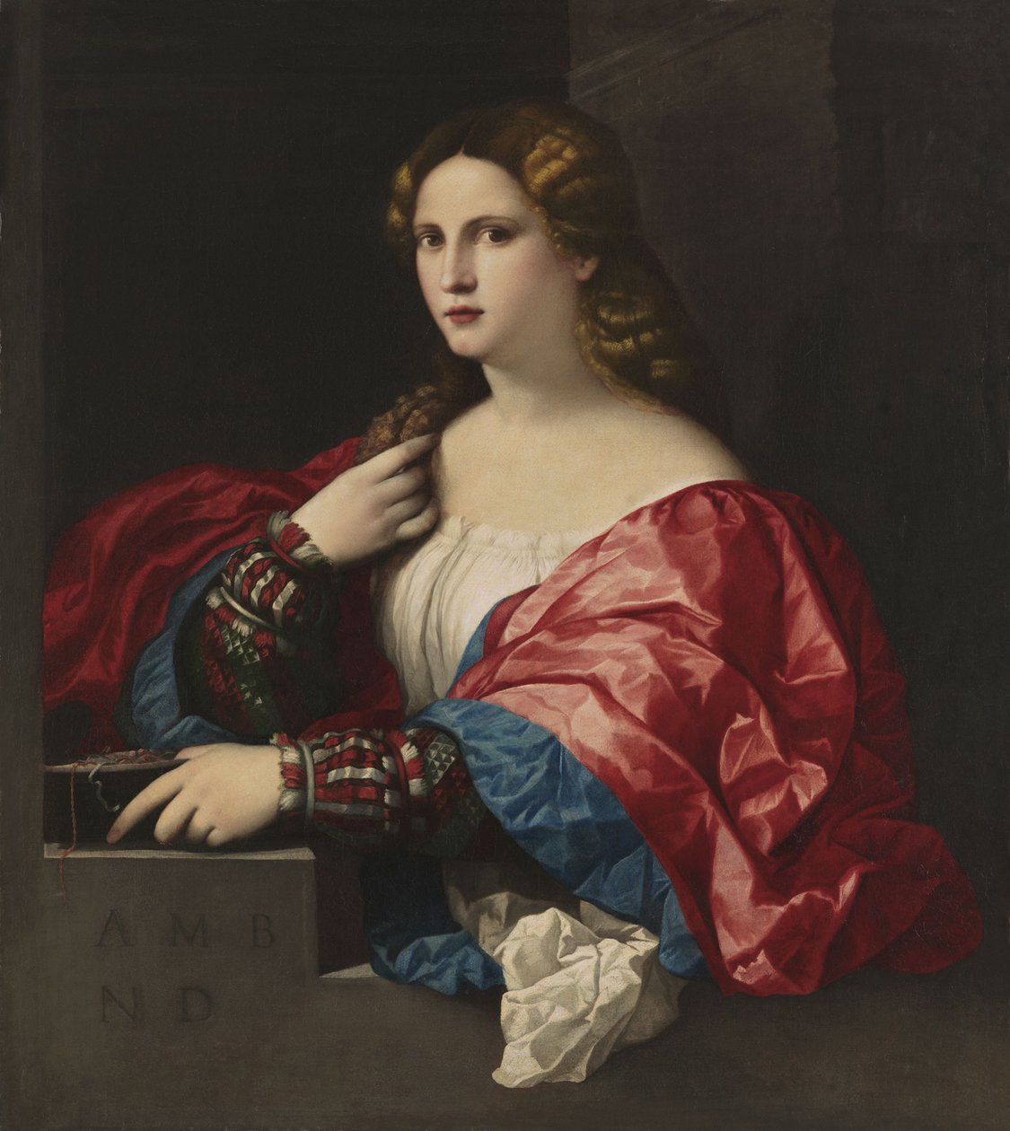 Nuoren naisen muotokuva La Bella tekijältä Jacopo Palma il Vecchio the Elder