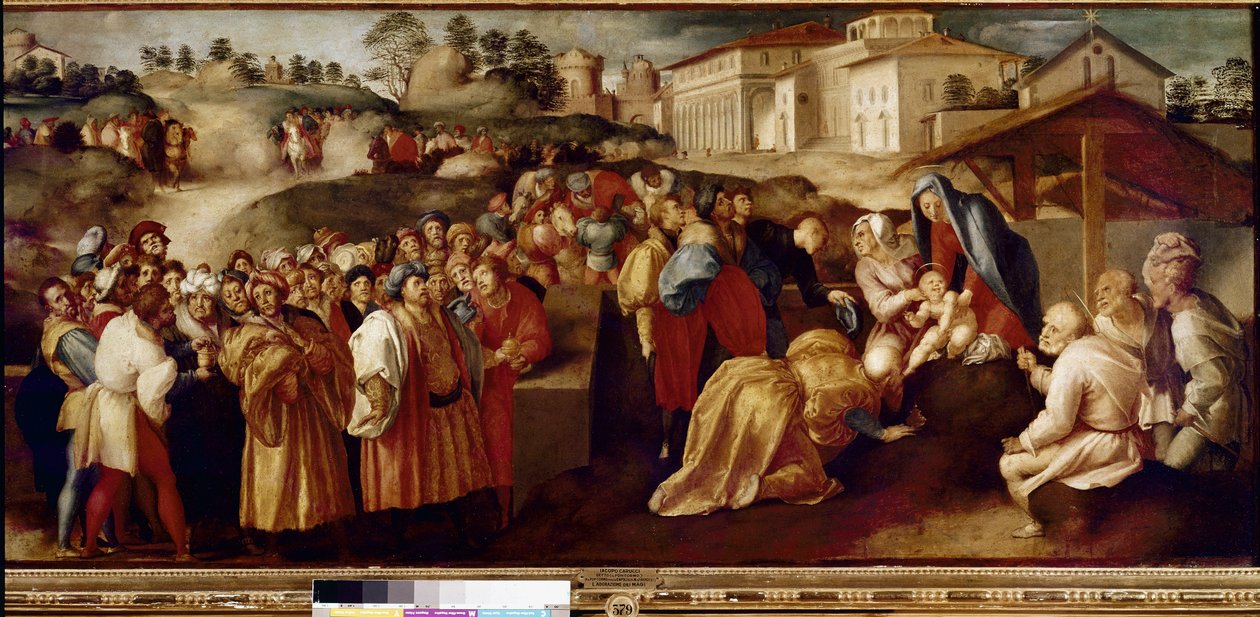 Adoration of the Magi (öljy puulle tekijältä Jacopo Pontormo
