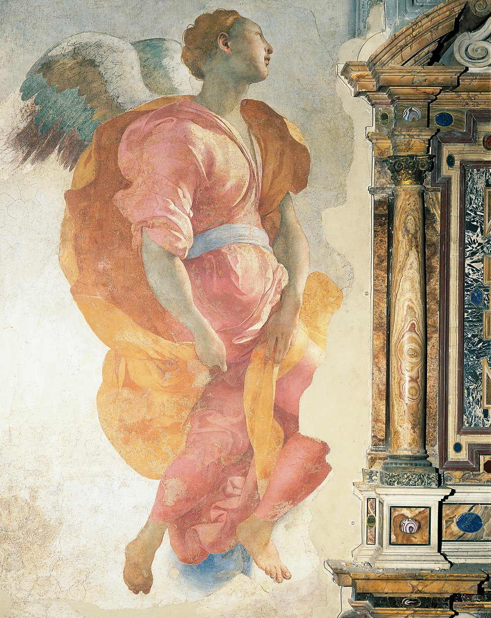Giacomo Caruccin arkkienkeli Gabriel, joka tunnetaan nimellä Pontormo (1494-1556), fresko, Capponi-kappeli, Santa Felicitan kirkko, Firenze tekijältä Jacopo Pontormo