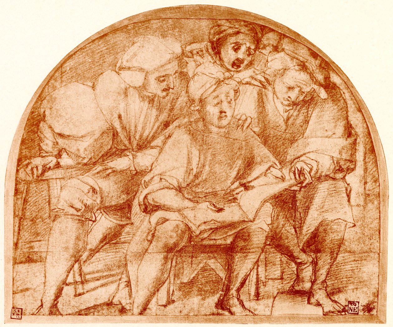 Neljän laulajan ryhmä tekijältä Jacopo Pontormo