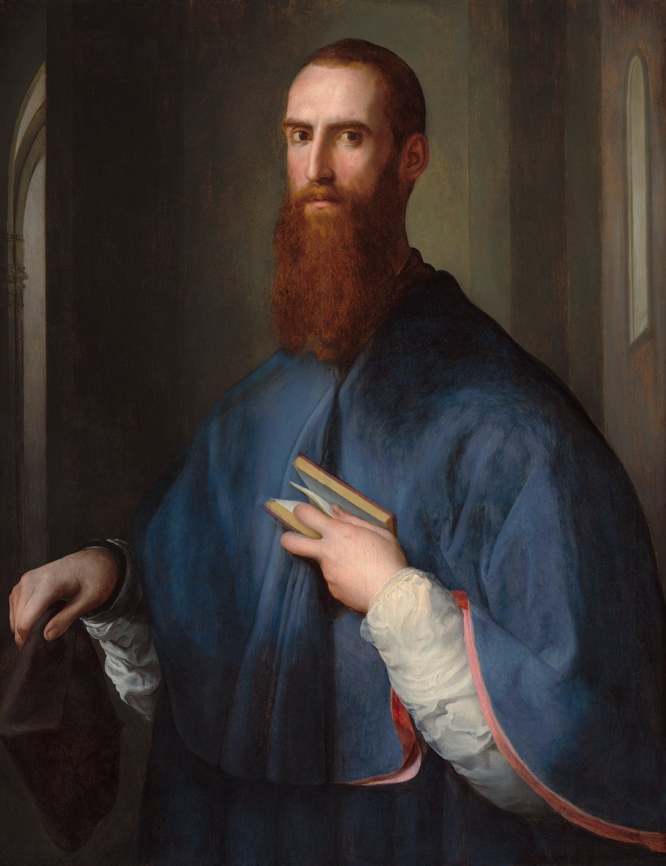 Monsignor della Casa, n. 1541-42 (öljy paneelille) tekijältä Jacopo Pontormo