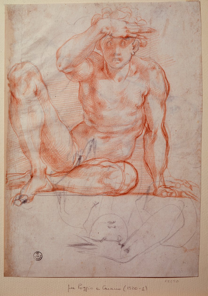 Alaston mies - Piirustus tekijältä Jacopo Pontormo