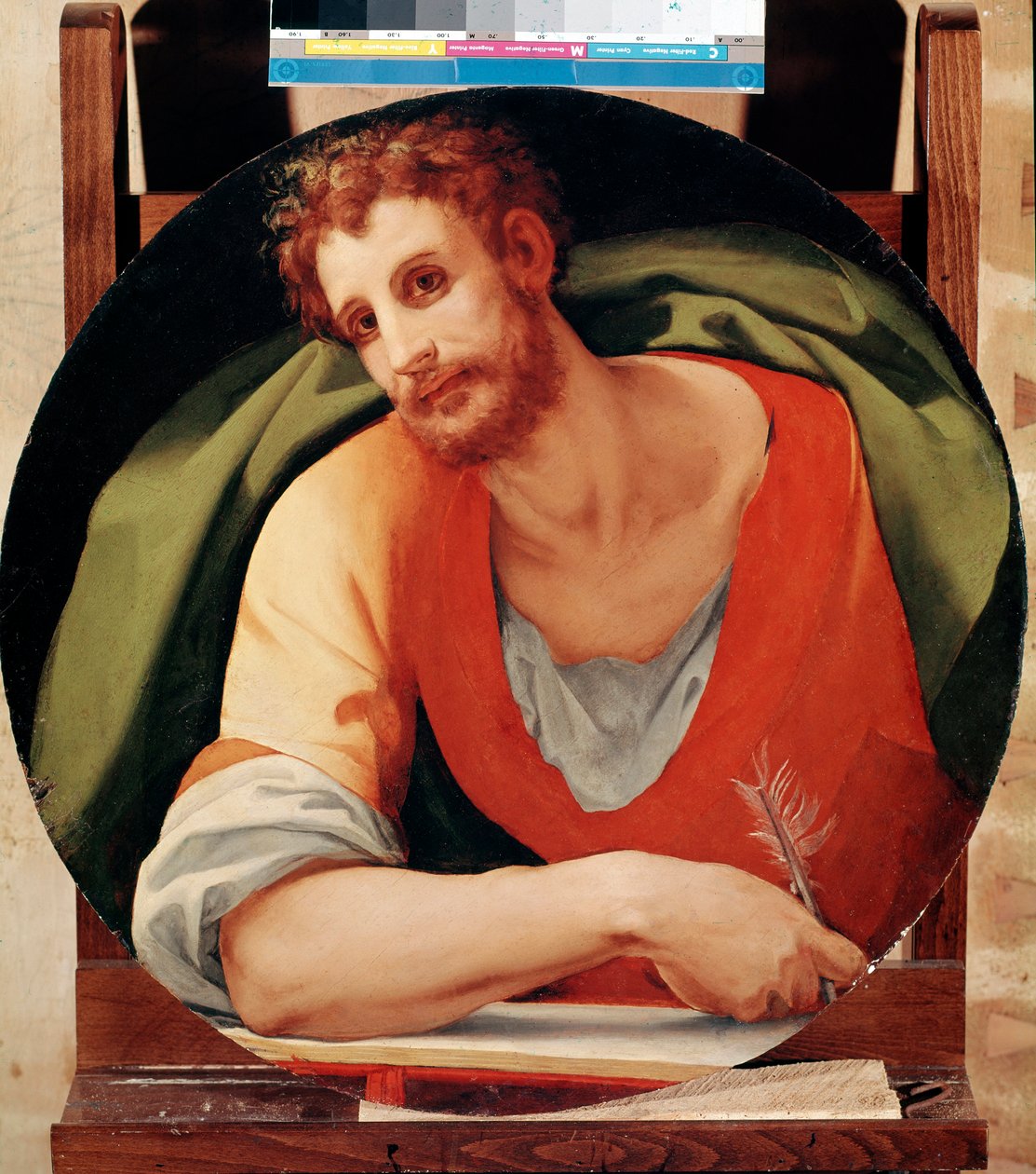 Pyhän Markuksen muotokuva - öljy paneelille tekijältä Jacopo Pontormo